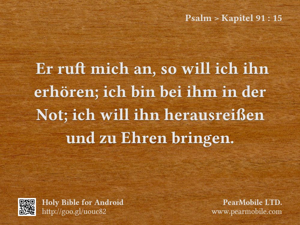 Psalm, Kapitel 91:15